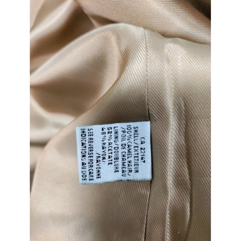 Vintage Talbots Camel Hair Long Sleeve Button Up Blazer Jacket Tan Women's 12 - Picture 6 of 16